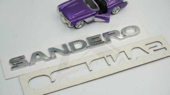 Dacia Sandero Bagaj Krom ABS 3M 3D Yazı Logo Amblem - 8