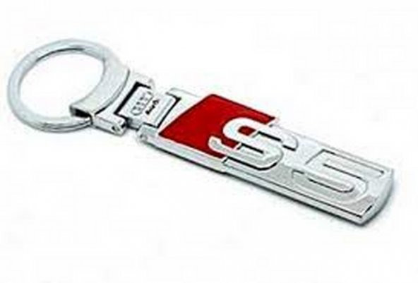 Audi S5 Logo Çift Yön Krom Metal Stil Anahtarlık - Resim 8