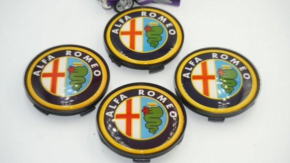 Alfa Romeo Jant Göbeği Kapak Seti 68mm - 4
