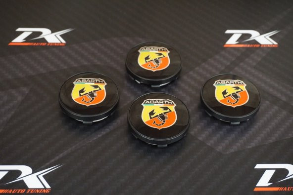 Fiat Abarth Jant Göbeği Kapak Seti 60mm - Resim 3