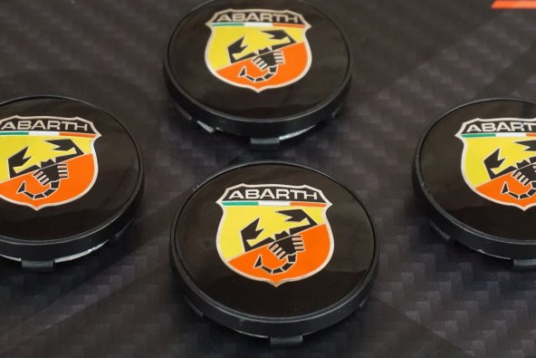 Fiat Abarth Jant Göbeği Kapak Seti 60mm - Resim 4