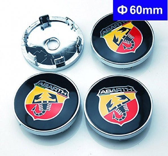 Fiat Abarth Jant Göbeği Kapak Seti 60mm - Resim 5