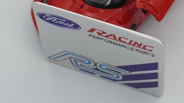 Ford RS Racing Devolopment Krom Metal 3M Bagaj Plaka Logo Amblem - Resim 5