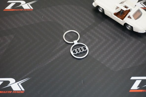 Audi Halka Logo Krom Metal Çift Yön Anahtarlık - 3