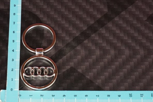 Audi Halka Logo Krom Metal Çift Yön Anahtarlık - 4