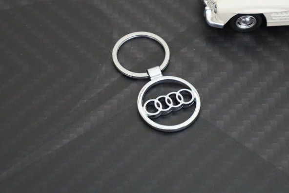 Audi Halka Logo Krom Metal Çift Yön Anahtarlık - 5