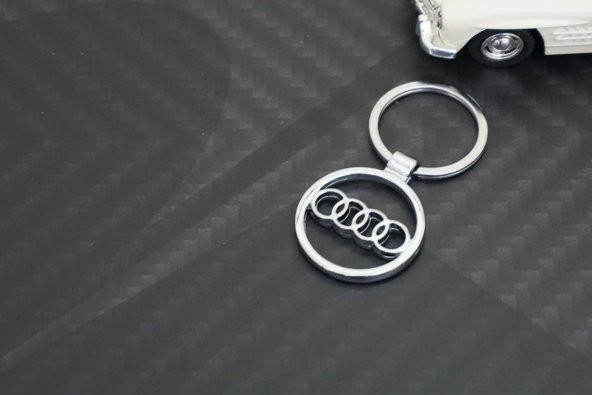 Audi Halka Logo Krom Metal Çift Yön Anahtarlık - 6