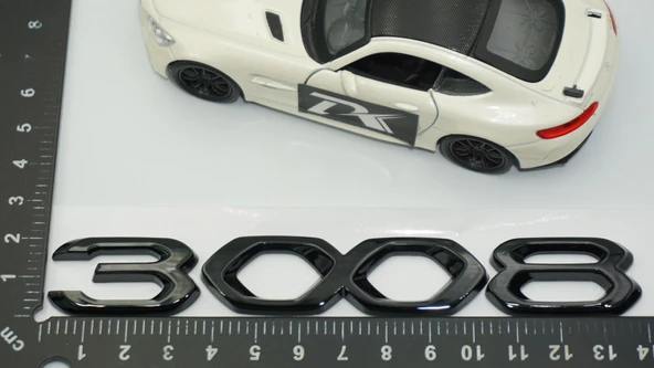 DK Tuning Peugeot 3008 P84 Ön Kaput Ve Bagaj ABS Parlak Siyah Yazı Logo - 2