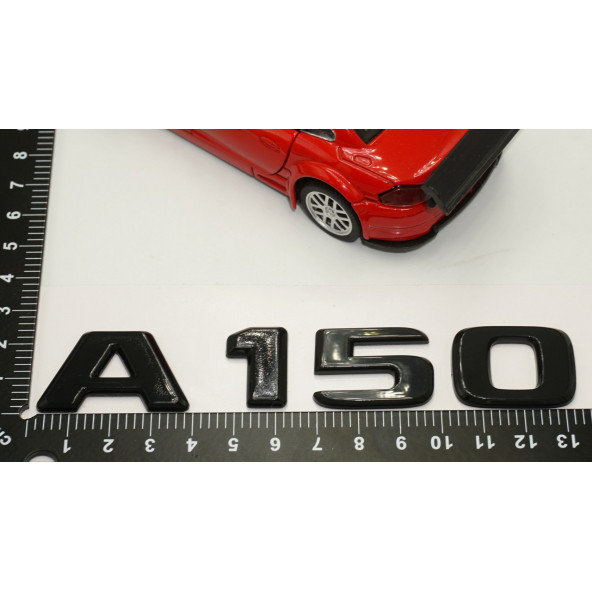 A 150 Bagaj Parlak Siyah ABS 3M 3D Yazı Logo - 5