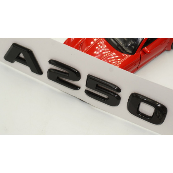 A 250 Bagaj Parlak Siyah ABS 3M 3D Yazı Logo - 4