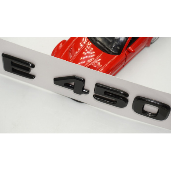 E 450 Bagaj Parlak Siyah ABS 3M 3D Yazı Logo - Resim 4
