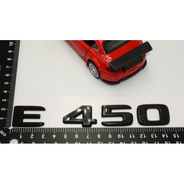 E 450 Bagaj Parlak Siyah ABS 3M 3D Yazı Logo - Resim 5