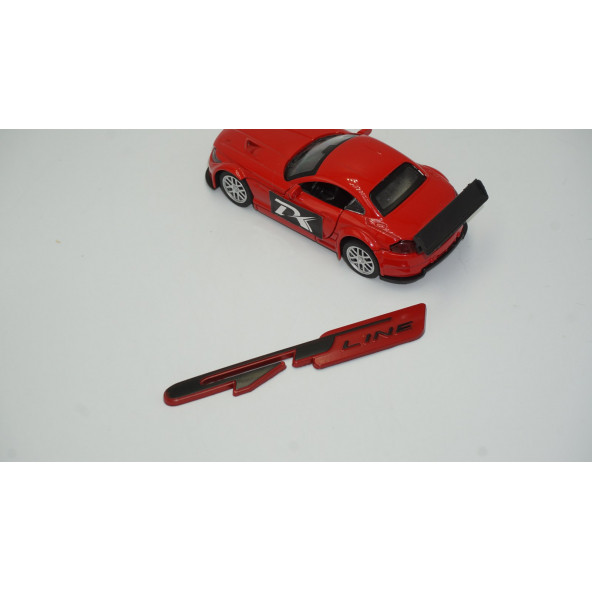 DK Kia GT Line Bagaj Logo 3M 3D Siyah Kırmızı Metal Logo - 2