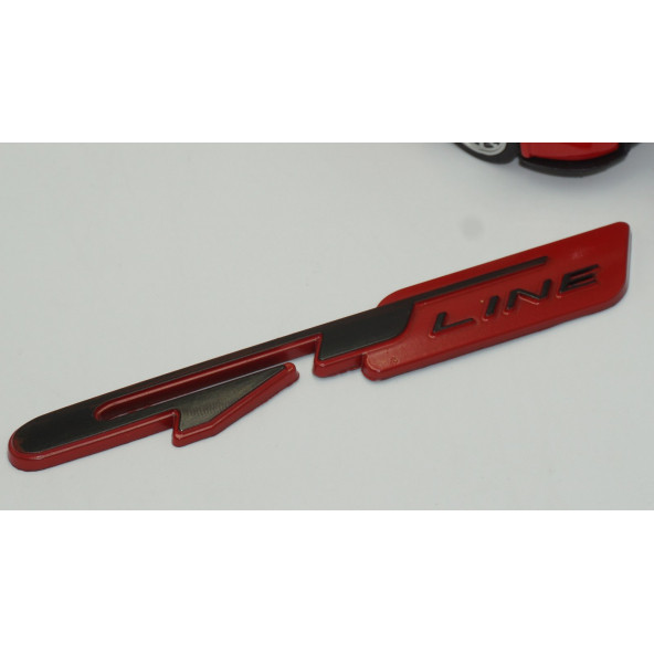 DK Kia GT Line Bagaj Logo 3M 3D Siyah Kırmızı Metal Logo - 3