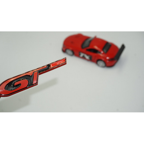 DK Peugeot RCZ 308 508 2008 3008 5008 GT Bagaj Kırmızı Metal Yazı Logo Amblem ürün görseli 1
