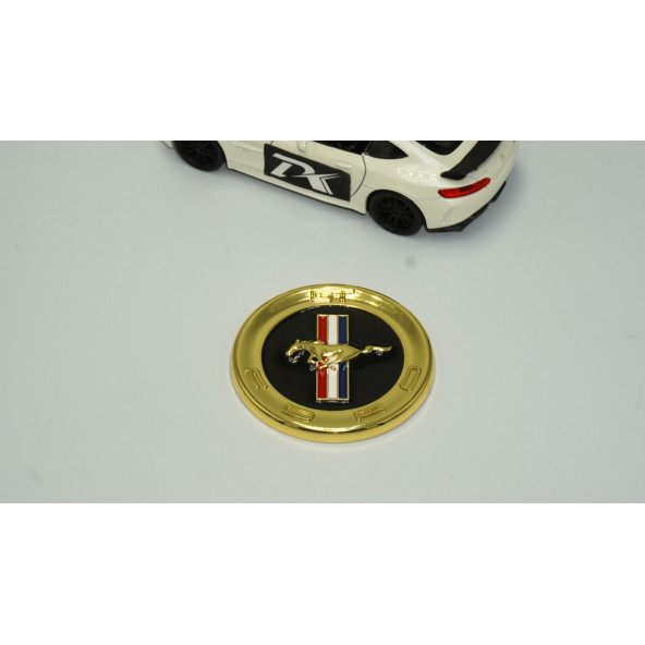 Dk Mustang 2.3t Gt500 Gold Metal Bagaj Logo Arma Amblem - 2