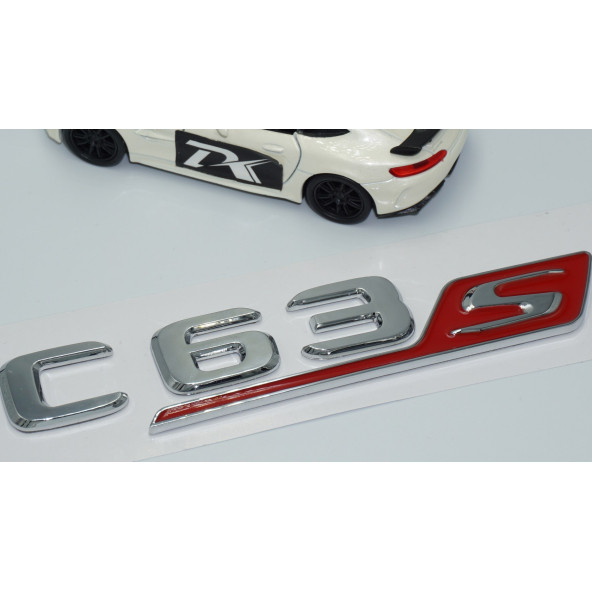 DK Tuning C 63S Bagaj Krom Kırmızı ABS 3M 3D Yazı Logo Benz İle Uyumlu - 3