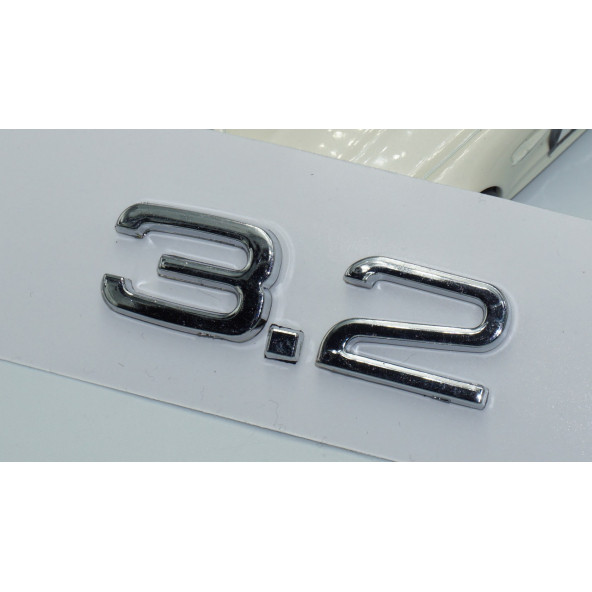 DK Tuning Audi 3.2 A3 A4 A6 A5 A7 A8 Bagaj Krom ABS 3M 3D Yazı Logo - Resim 3