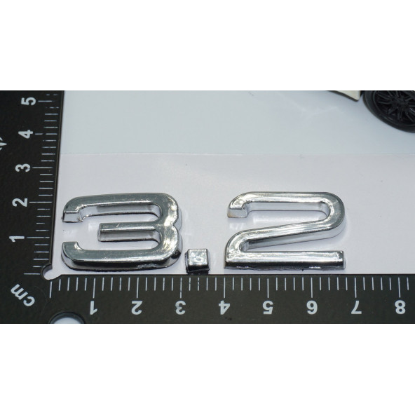 DK Tuning Audi 3.2 A3 A4 A6 A5 A7 A8 Bagaj Krom ABS 3M 3D Yazı Logo - Resim 4