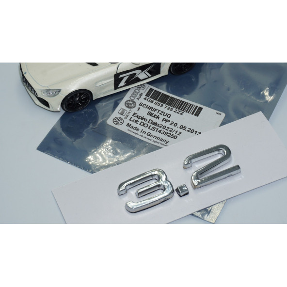 DK Tuning Audi 3.2 A3 A4 A6 A5 A7 A8 Bagaj Krom ABS 3M 3D Yazı Logo - Resim 5
