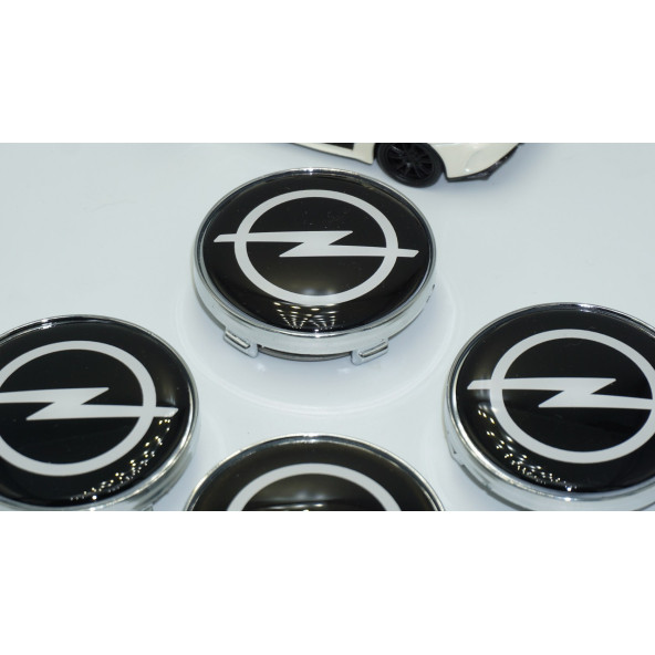 DK Tuning Opel Gümüş Siyah Jant Göbeği Kapak Seti 60mm - Resim 3