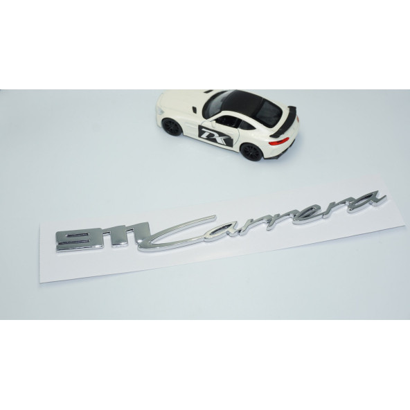 DK Tuning Porsche 911 992 Carrera 3M Gümüş Krom Bagaj Logo - 2