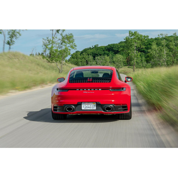 DK Tuning Porsche 911 Carrera 3M Gümüş Krom Bagaj Logo Seti - Resim 3