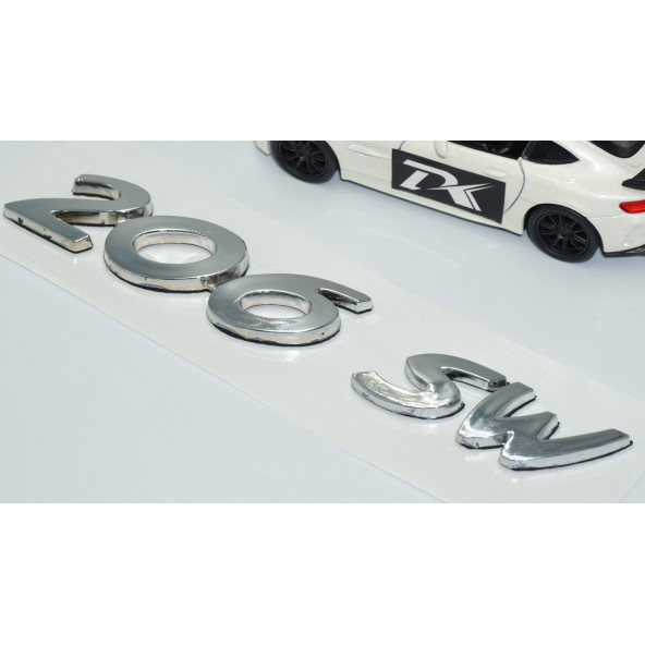 DK Tuning 206 SW Bagaj 3M 3D Yazı Logo Amblem Peugeot İle Uyumlu - 3