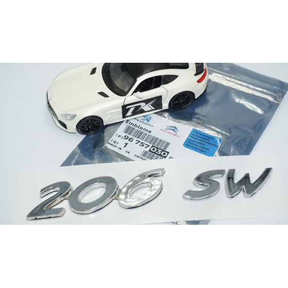 DK Tuning 206 SW Bagaj 3M 3D Yazı Logo Amblem Peugeot İle Uyumlu - 5