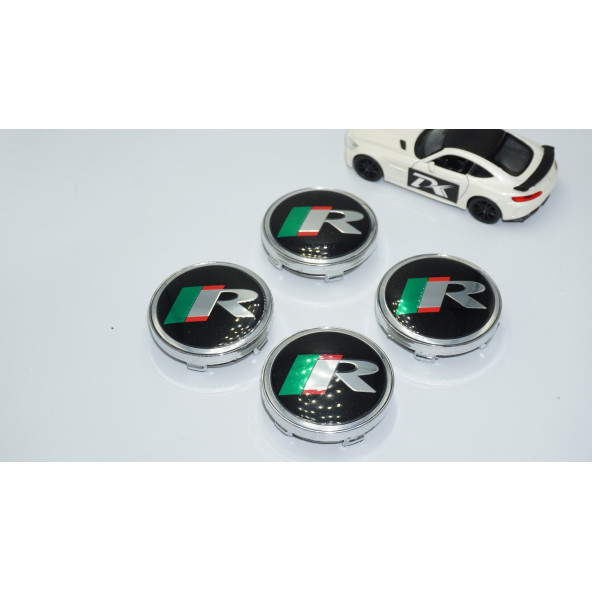 DK Tuning R Jant Göbeği Kapak Seti 60mm Jaguar İle Uyumlu - 2