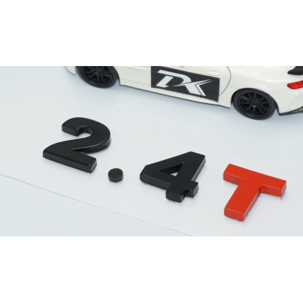 DK Tuning 2.4T Bagaj Siyah Kırmızı Yazı Logo Volkswagen İle Uyumlu - 3