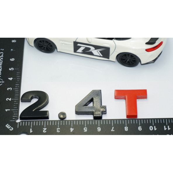 DK Tuning 2.4T Bagaj Siyah Kırmızı Yazı Logo Volkswagen İle Uyumlu - 4