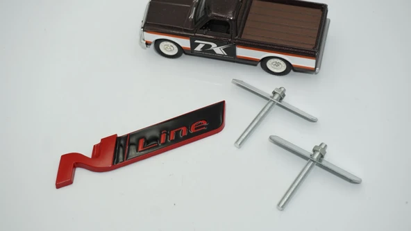 DK Tuning Hyundai N Line Ön Panjur Kırmızı Metal Logo Amblem Arma - Resim 3