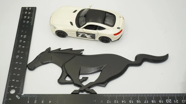 DK Tuning Ford Mustang Shelby GT Koşan At Bagaj Siyah Logo Arma - 2