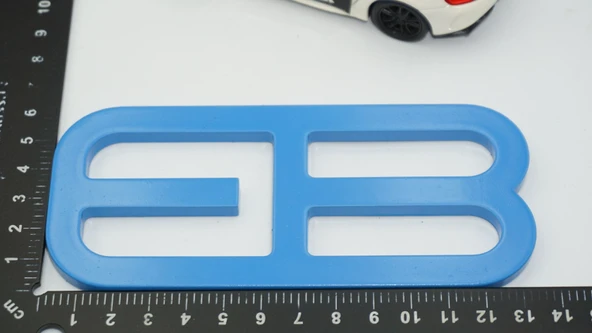 DK Tuning Mustang Ecoboost Billet EB Bagaj Amblemi Mavi Logo Arma Ford İle Uyumlu - Resim 2