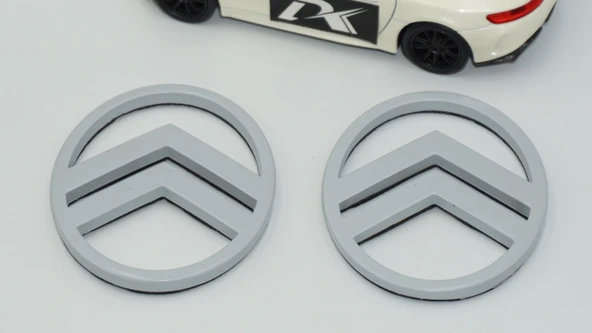 DK Tuning Citroen C3 C4 C5 C6 Gri ABS Yan Kanatlar Logo Arma Seti - 5