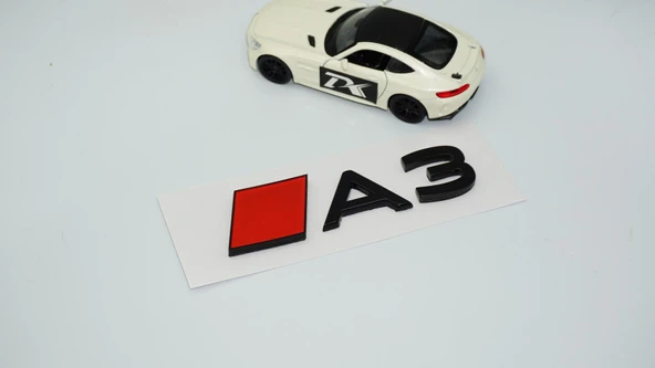 DK Tuning A3 2025+ Bagaj Kırmızı Siyah 3M Yazı Logo Audi İle Uyumlu - 4