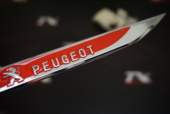 Peugeot Logo Çamurluk Yanı Krom Metal Bıçak Logo