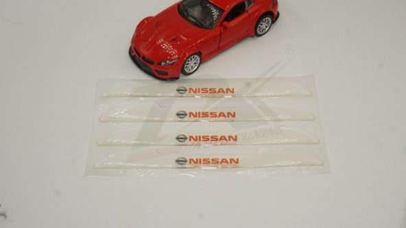 Nissan Logo Kapı Kenarı Koruma Şeffaf Kauçuk 3M Band New Style - 2