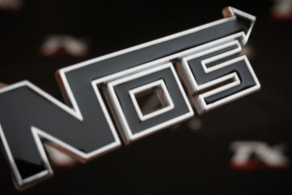 NOS Nitro Ön Panjur Metal 3D Vidalı Logo Amblem
