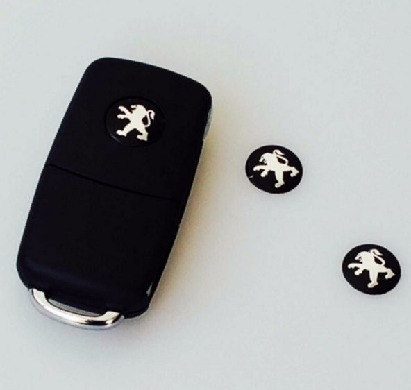 Peugeot Oto Anahtar 3M Metal Alaşım Logo 2Li Set - 3