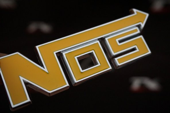NOS Nitro Ön Panjur Metal 3D Vidalı Logo Amblem - 2