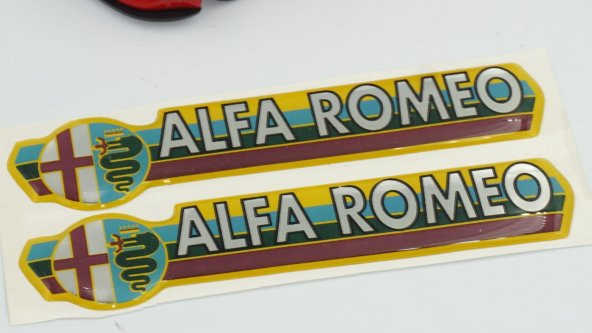 Alfa Romeo Logo Damla Silikon Torpido Çamurluk Yanı Sticker - 4