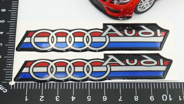 Audi Logo Damla Silikon Torpido Çamurluk Yanı Sticker - 6