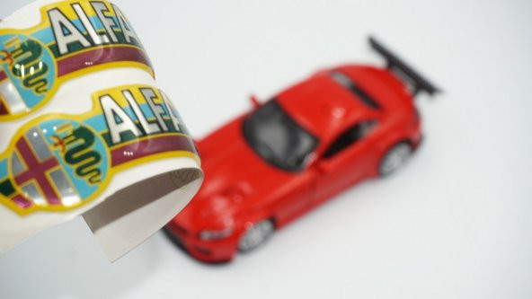 Alfa Romeo Logo Damla Silikon Torpido Çamurluk Yanı Sticker - 6
