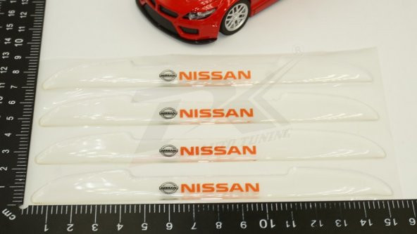Nissan Logo Kapı Kenarı Koruma Şeffaf Kauçuk 3M Band New Style - 7