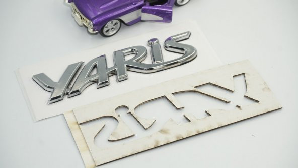 Toyota Yaris 3M 3D Bagaj Yazı Logo Amblem - 8