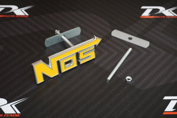 NOS Nitro Ön Panjur Metal 3D Vidalı Logo Amblem - 8
