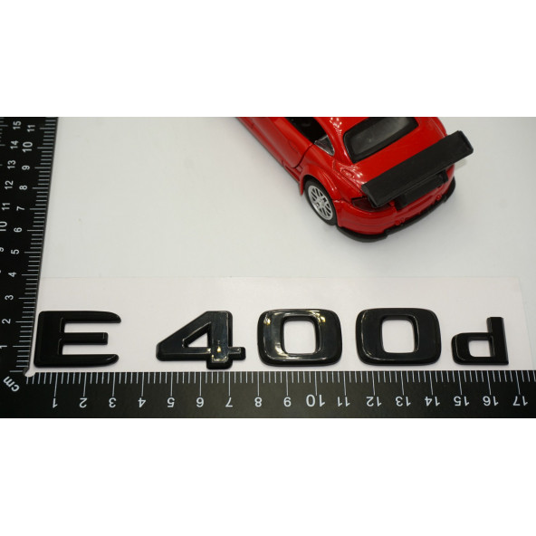E 400d Bagaj Parlak Siyah ABS 3M 3D Yazı Logo - Resim 5