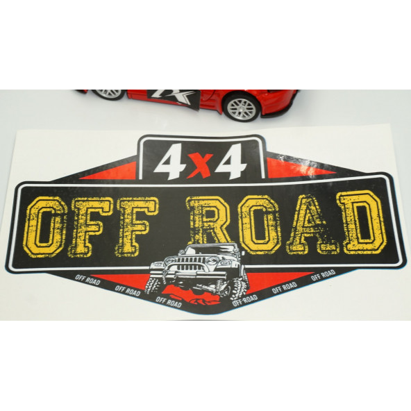 Arazi Aracı Off Road 4x4 Kaput Bagaj Sticker - Resim 3